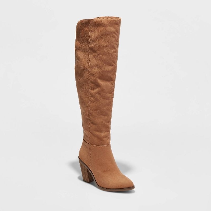 A tall brown boots