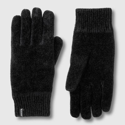 Black chenille gloves
