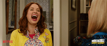 Kimmy Schmidt laughing.