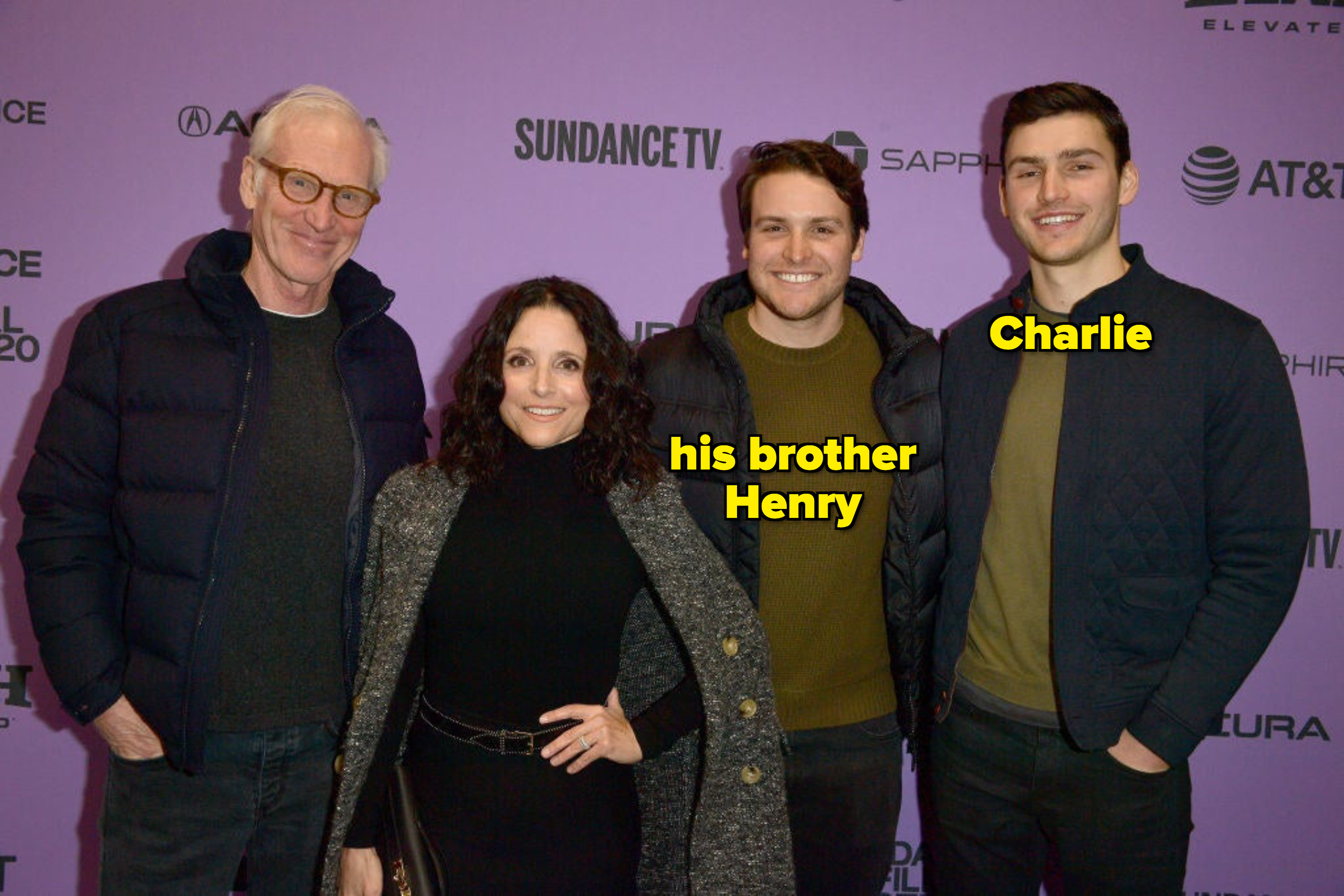 the family with charlie&#x27;s younger brother henry at an event