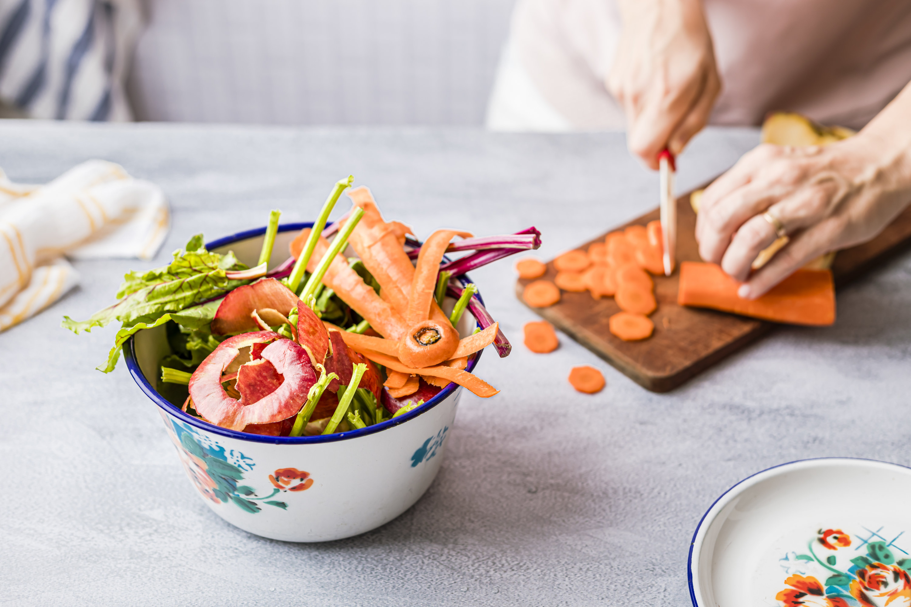 food waste in a bowl