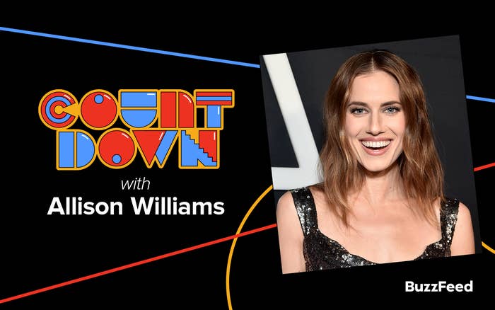 A title card with Allison smiling that says &quot;Count Down with Allison Williams&quot;