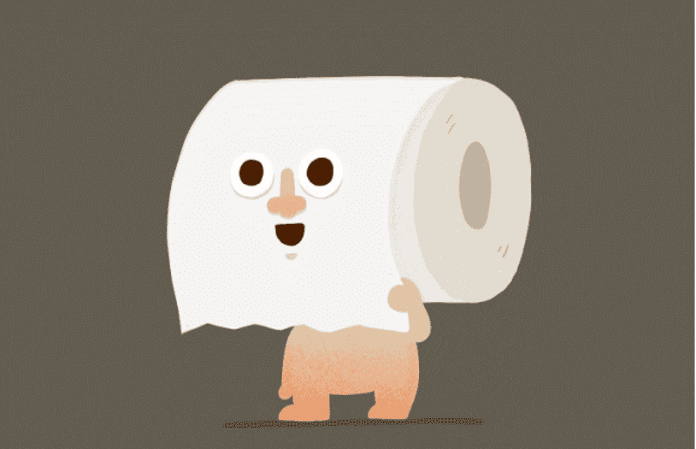 Cartoon toilet paper
