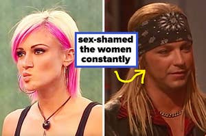 contestant and bret michaels on rock of love