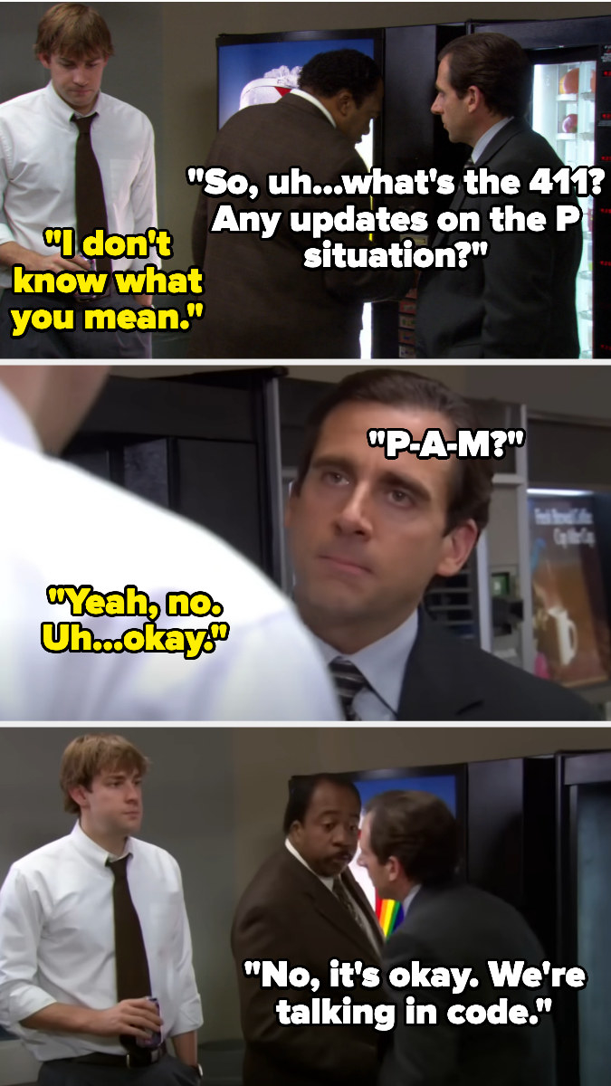 michael telling jim that they&#x27;re talking in code