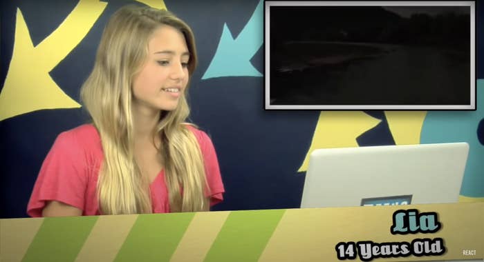 Lia Marie Johnson on &quot;Teens React&quot; in 2014.