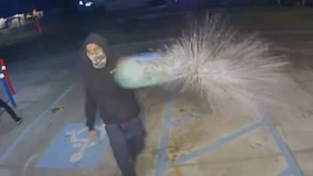 A video has surfaced of two arsonists setting themselves on fire while attempting to burn down an immigration services business in California.