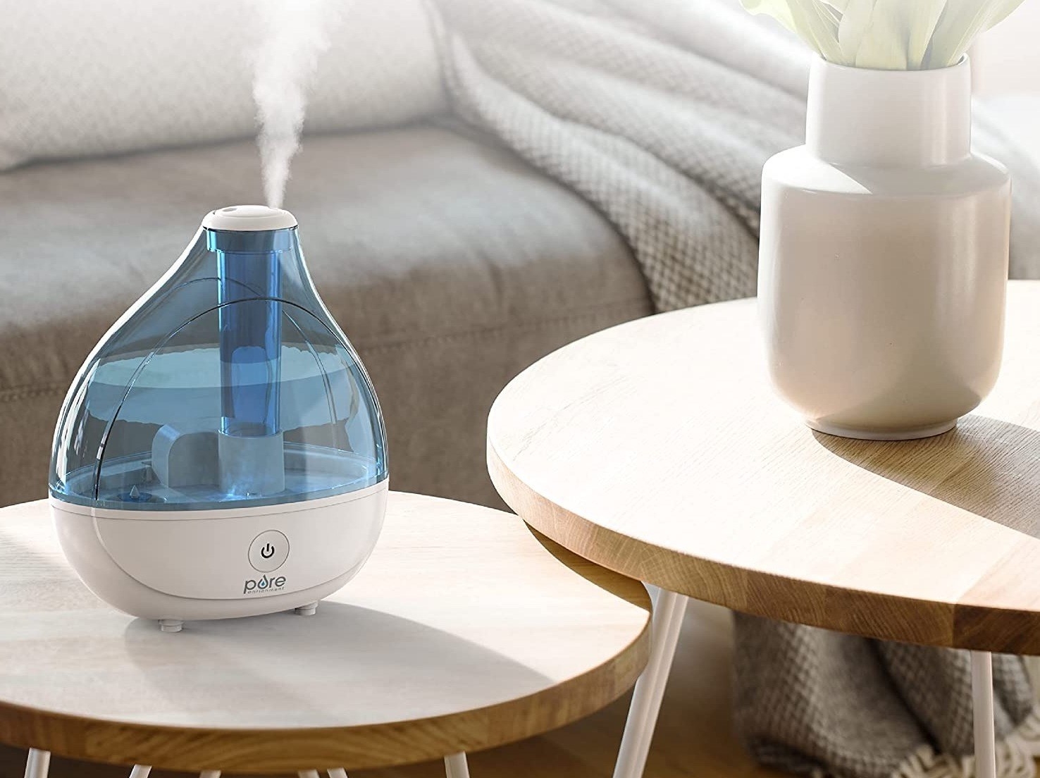 the humidifier in a living room