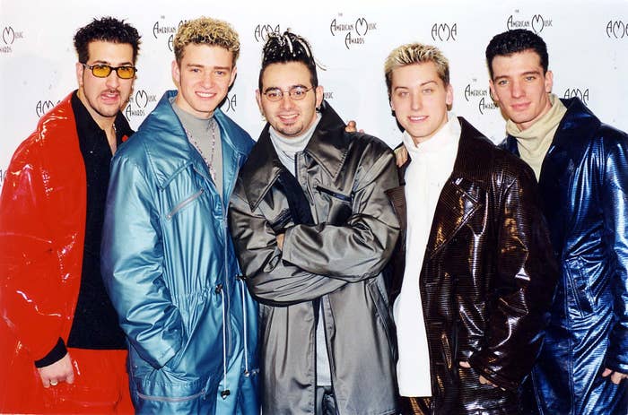 Nsync poses together in the early 2000s