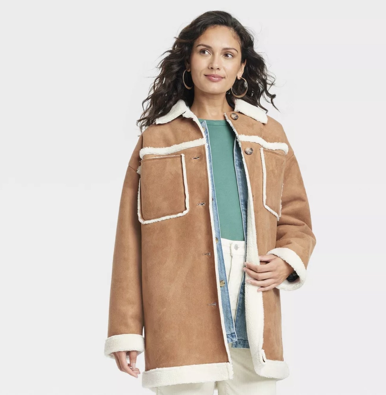 the faux shearling jacket