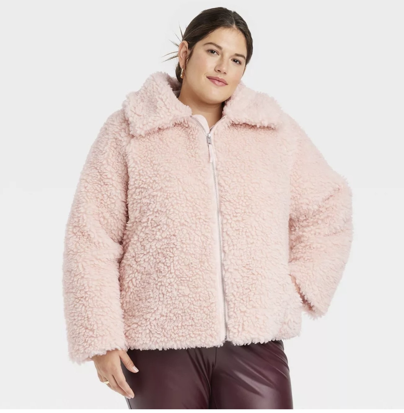the faux bomber jacket in pink