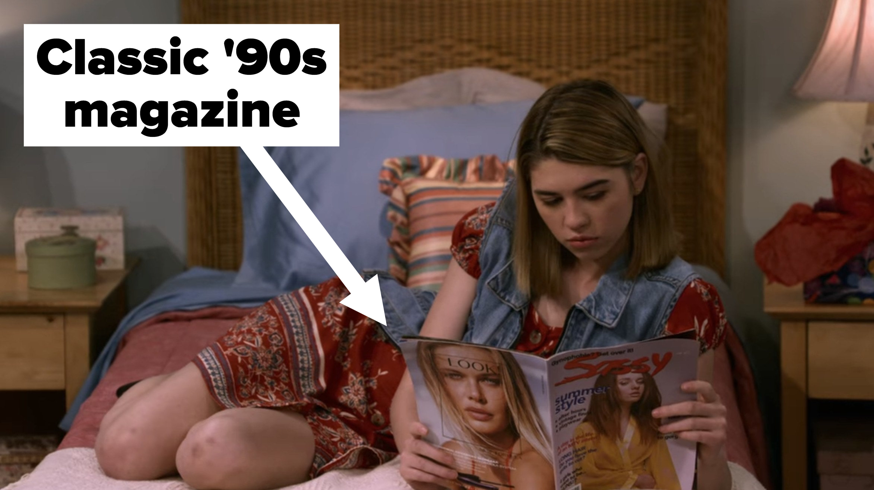 leia reading sassy magazine on that 90s show