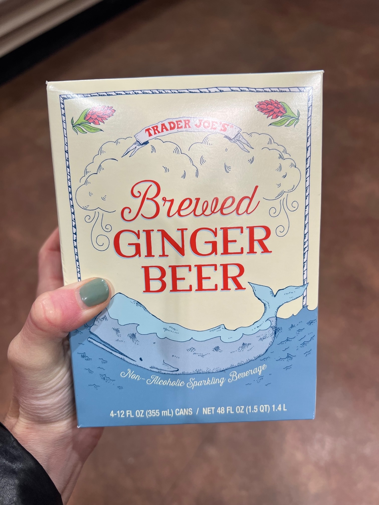 A box of brewed ginger beer