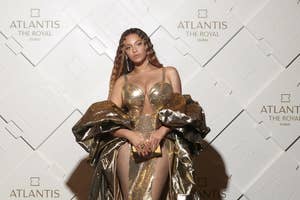Beyoncé attends the Atlantis The Royal Grand Reveal Weekend, a new ultra-luxury resort on January 21, 2023 in Dubai, United Arab Emirates.