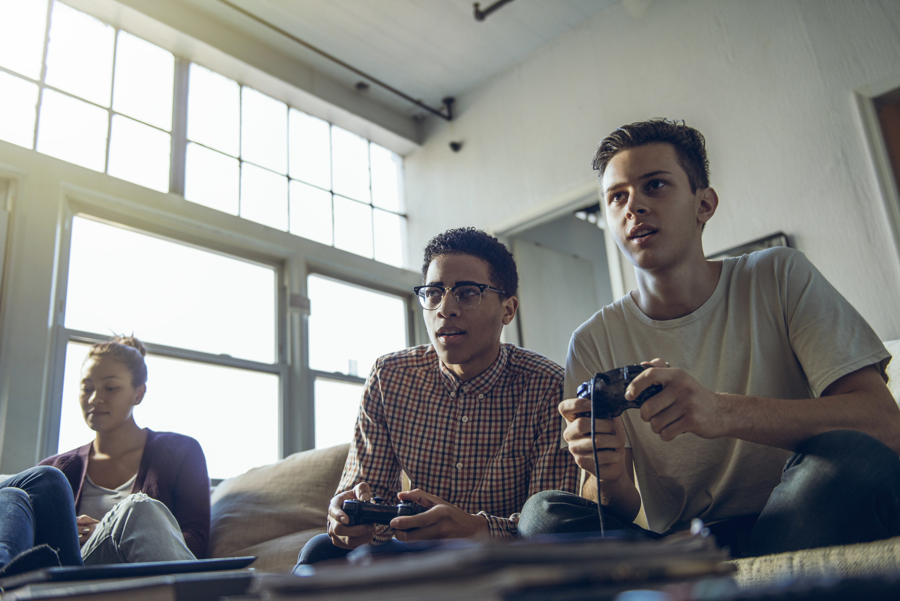 two men playing video games