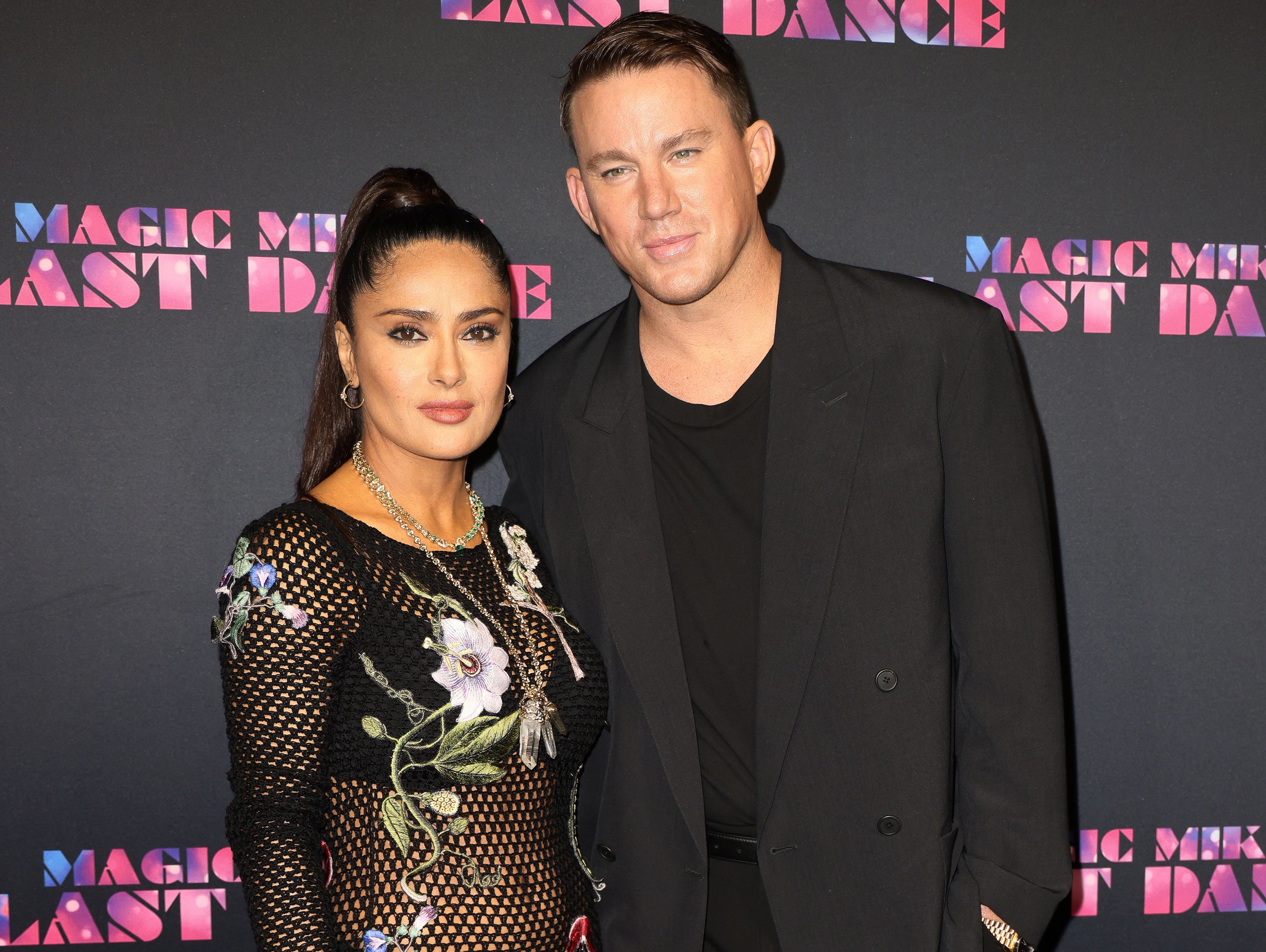 A close-up of Salma and Channing