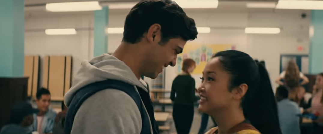 Peter and Lara Jean smiling at each other