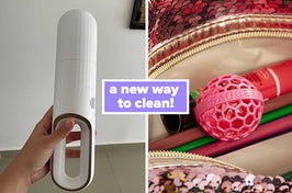 the handheld vacuum, "a new way to clean!" the clean ball