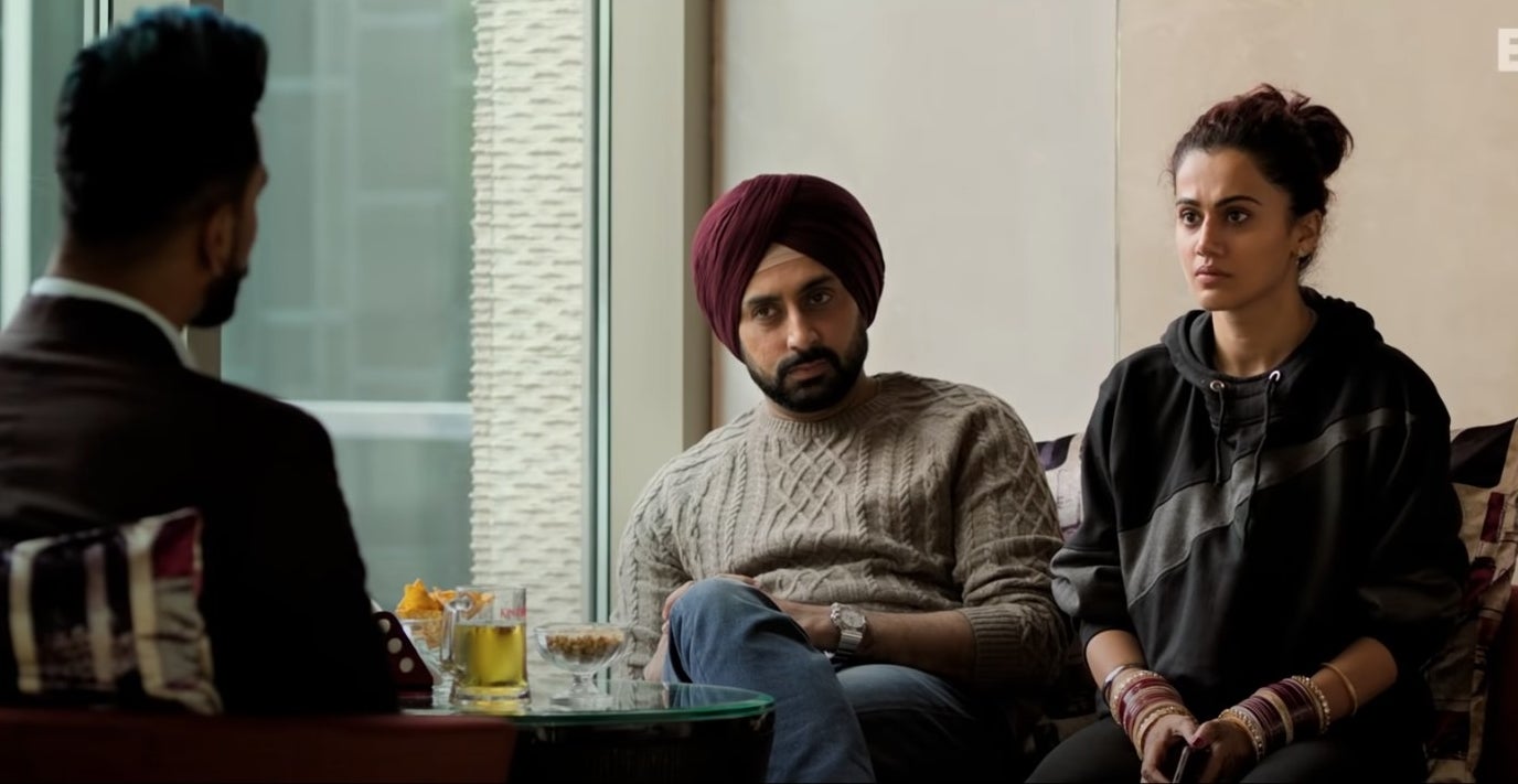 Abhishek, Taapsee and Vicky converse