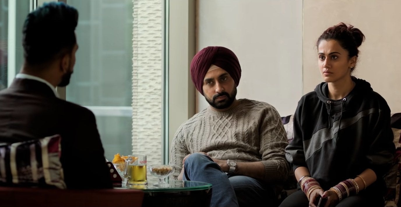 Abhishek, Taapsee and Vicky converse
