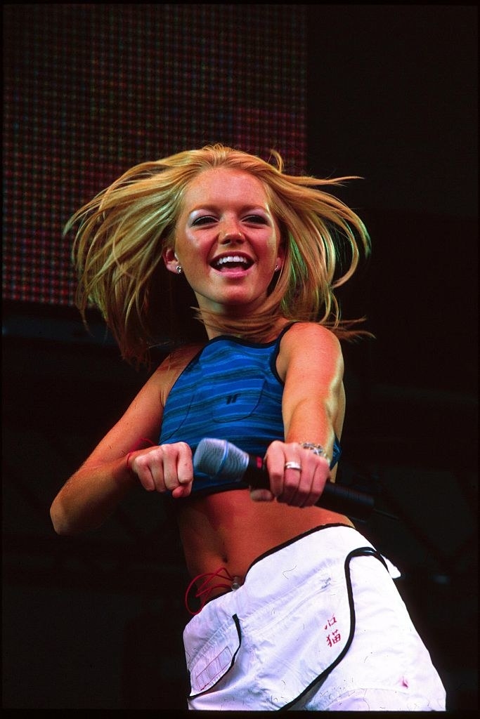 closeup of Hannah dancing on stage