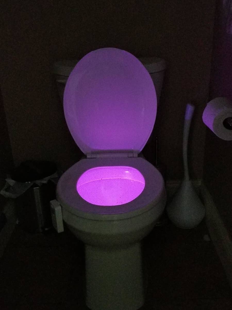 Toilet Bowl Light - Night Motion Sensor Activated Device - Ultra Slim  Flexible Nightlight For Bathroom, Kids, Adult, Elderly, Seniors -  Waterproof, Ad