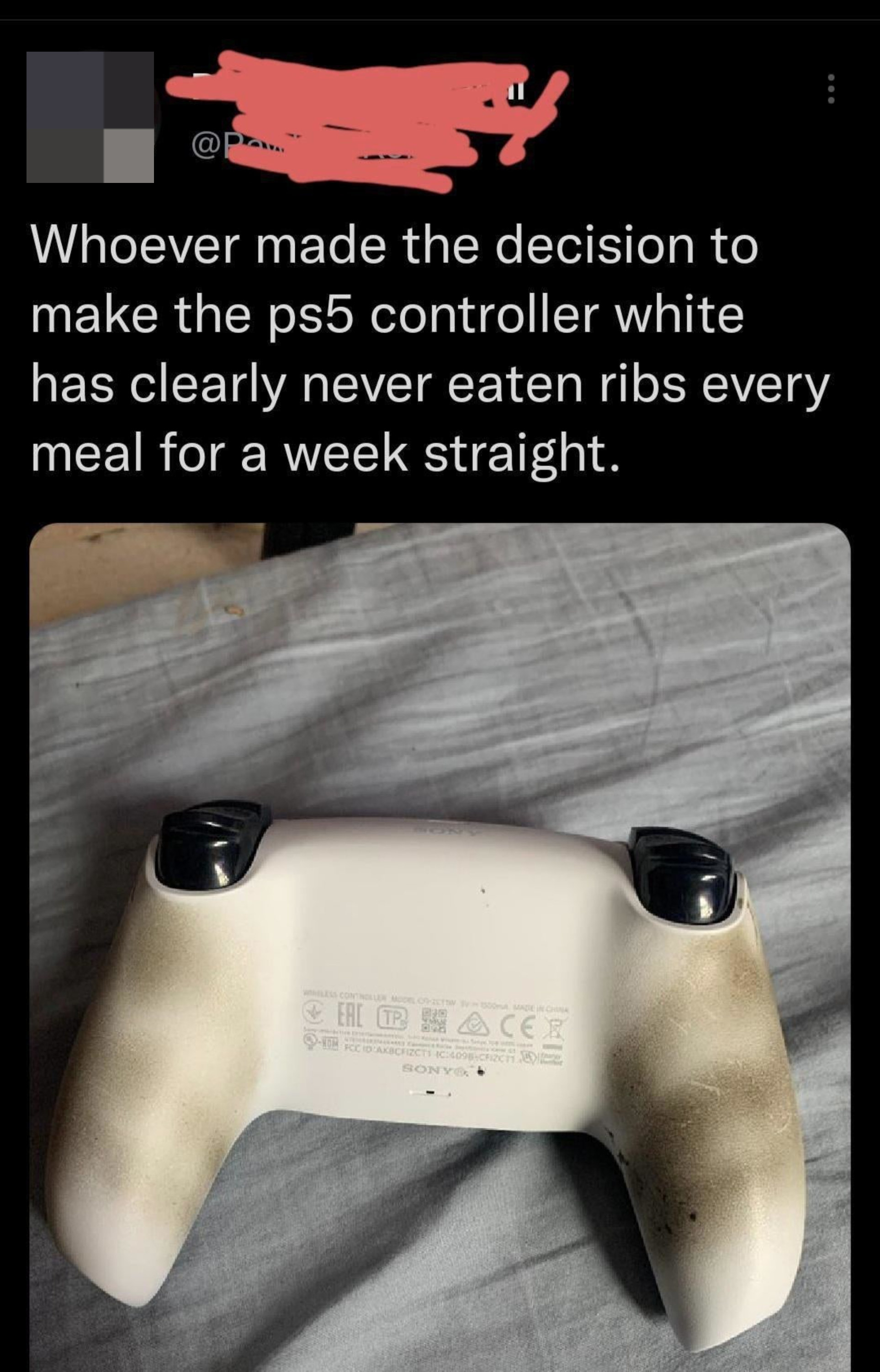Dirty PS5 controller