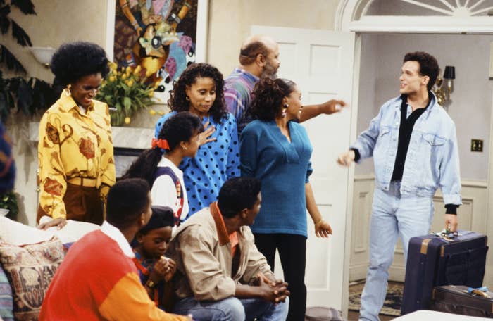 The family is shocked to meet Janice&#x27;s white boyfriend in The Fresh Prince of Bel Air
