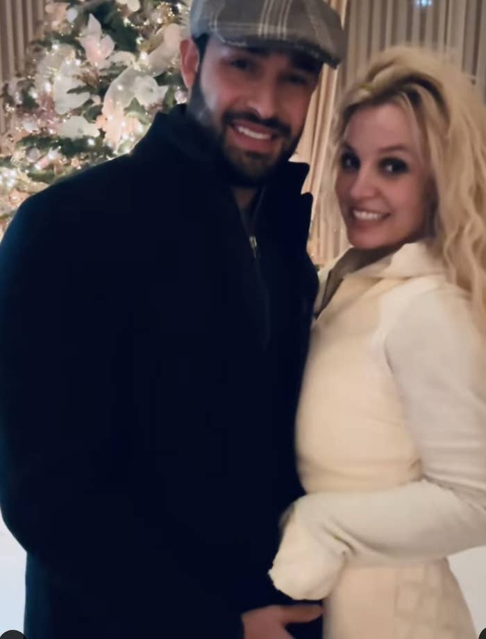 Sam and Britney smiling together