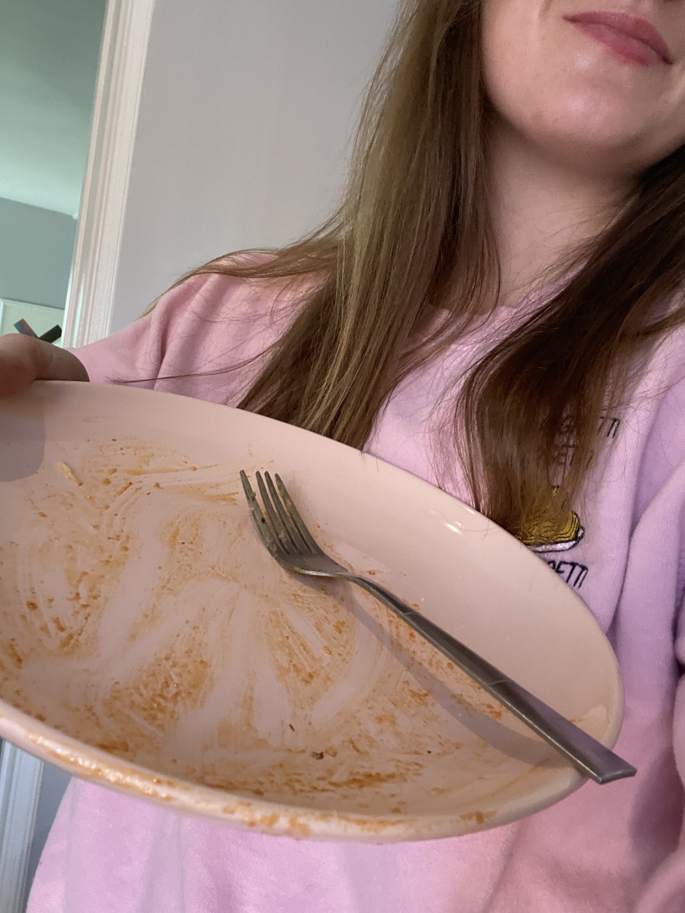 author with the empty plate