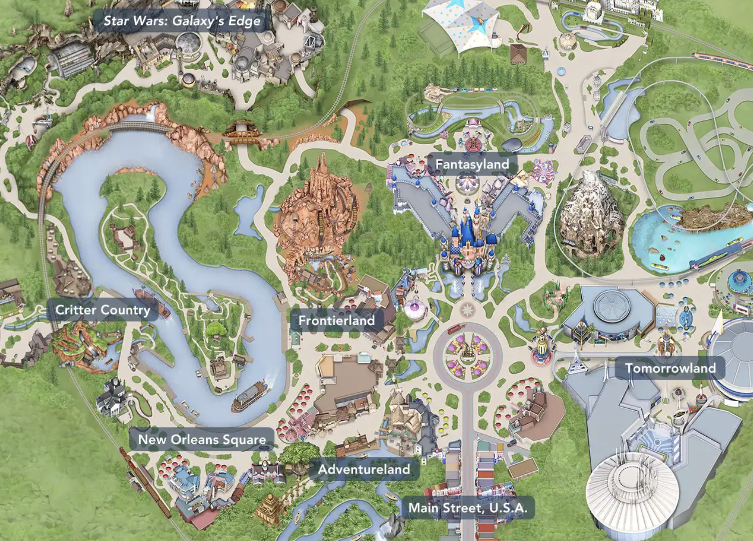 A map of Disneyland