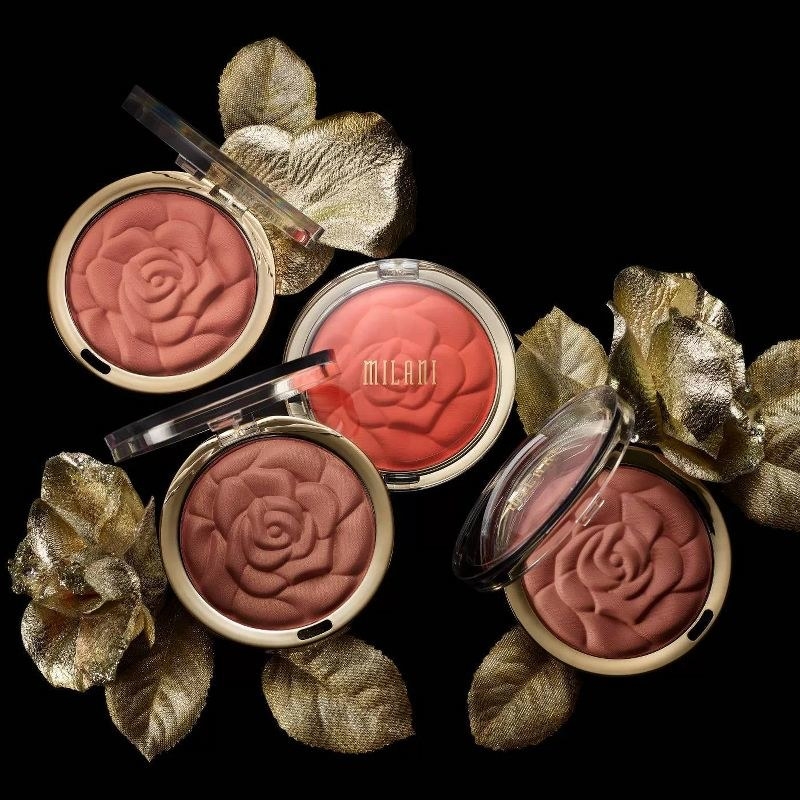 A set of blush compacts