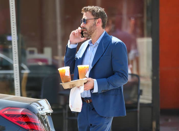 Ben Affleck holding coffee