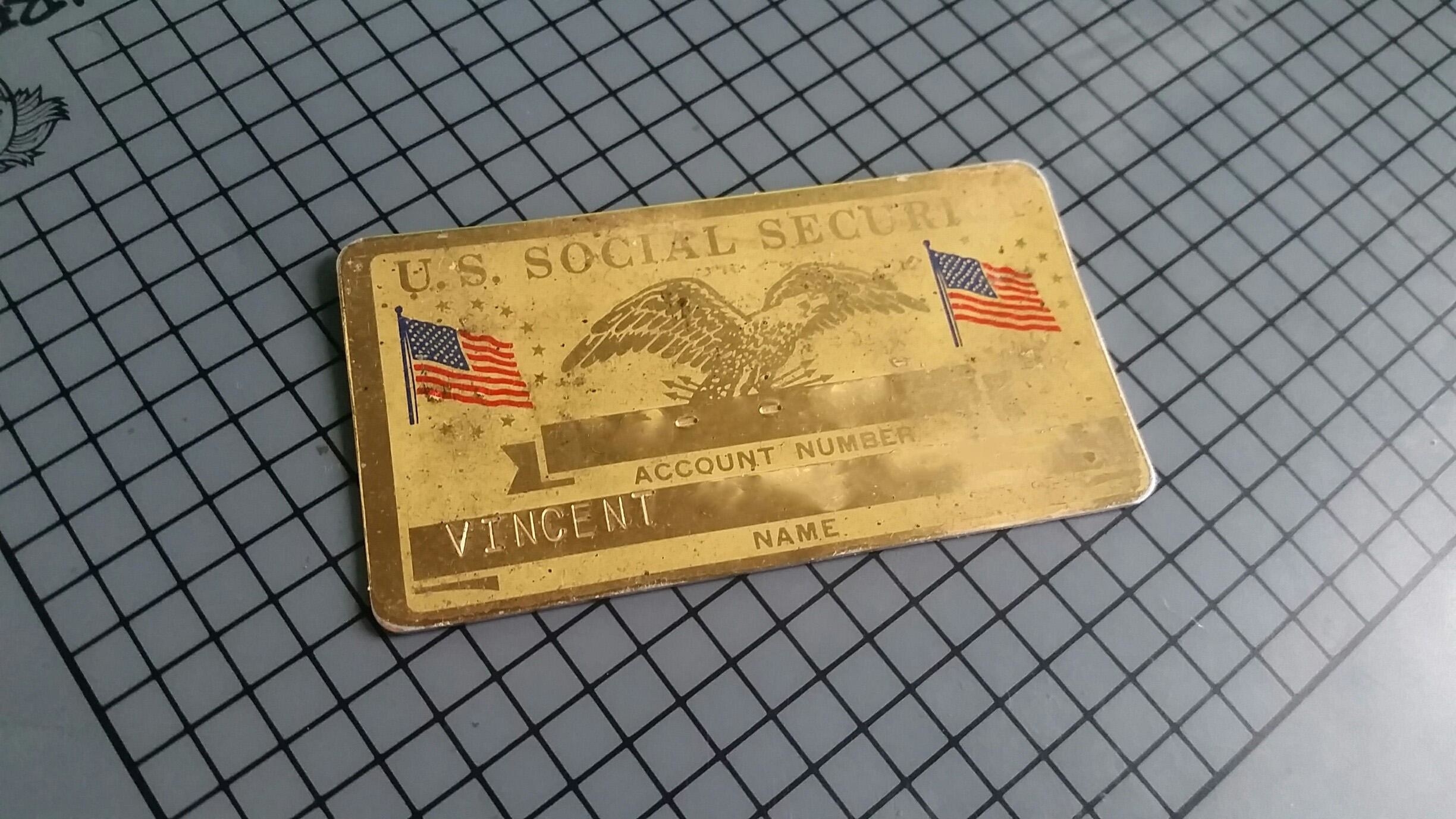 A firm-looking Social Security card