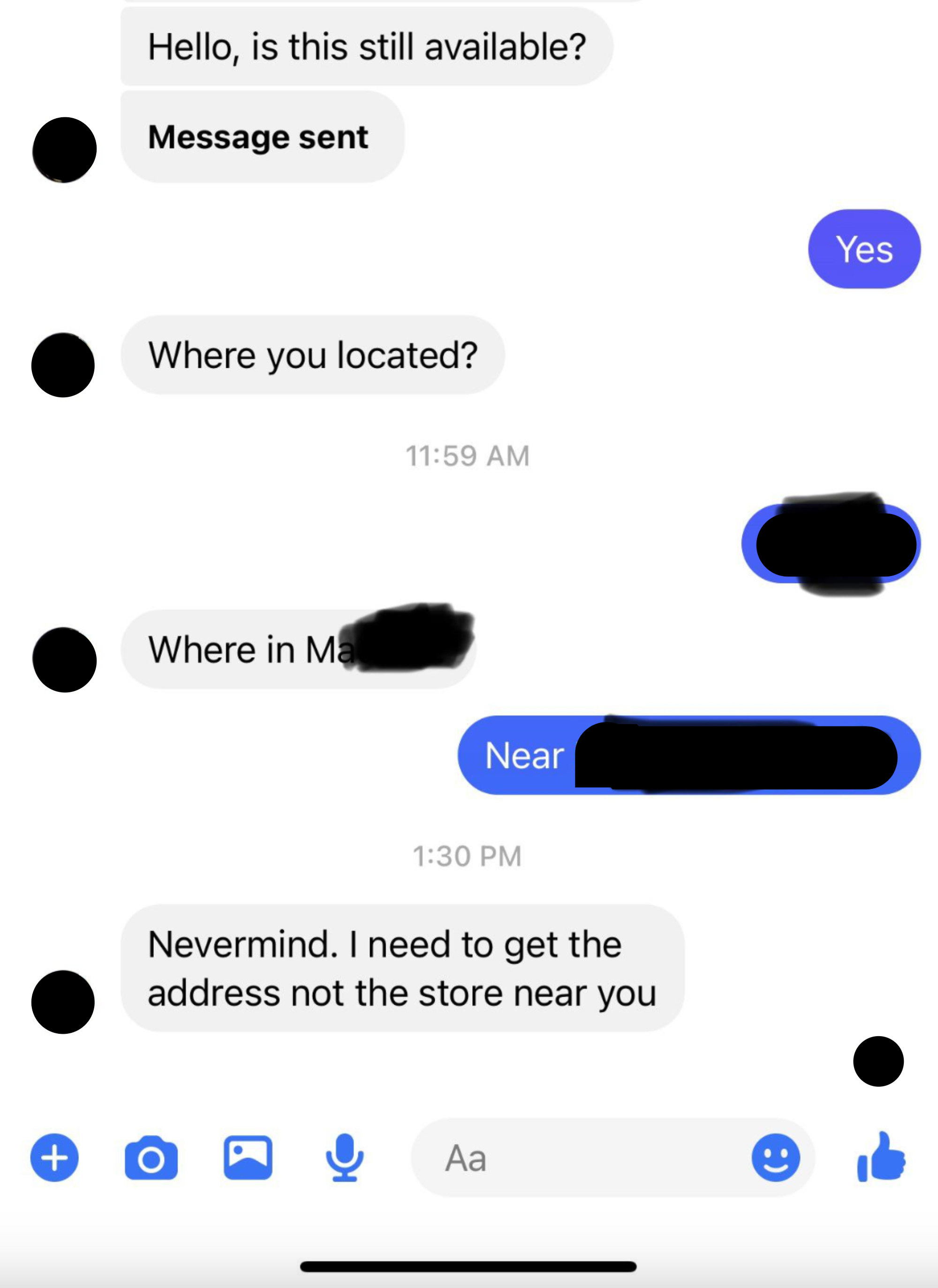 &quot;I need to get the address not a store near you&quot;