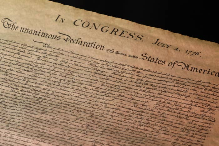 The declaration of Independence