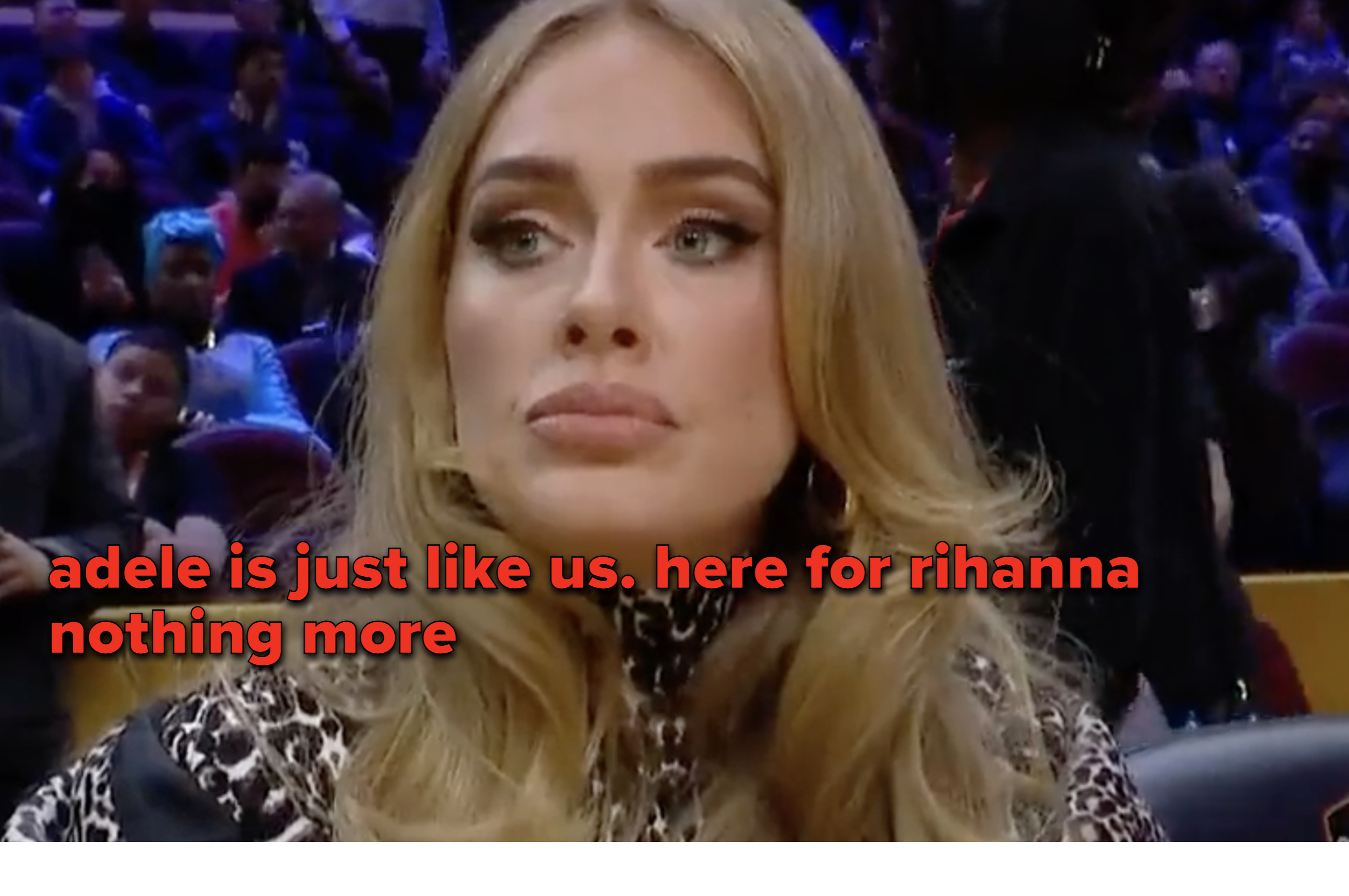 Adele Really Did Show Up at the Super Bowl Just to Listen to Rihanna