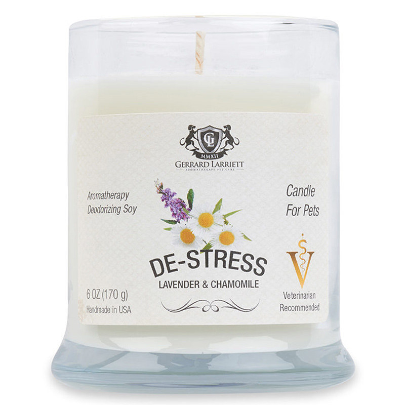 The lavender and chamomile de-stress pet odor eliminating candle