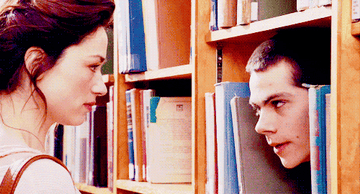 Allison, Scott and Styles in the school library on &quot;Teen Wolf&quot;