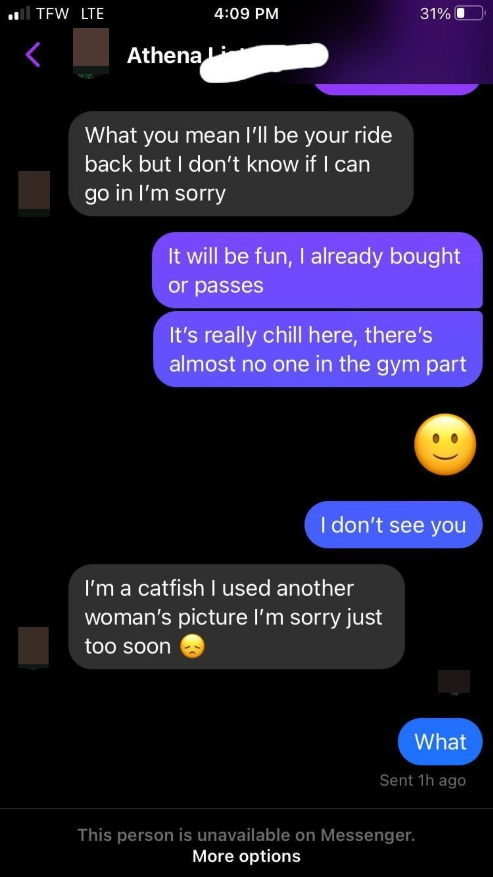 Screenshot of a text conversation