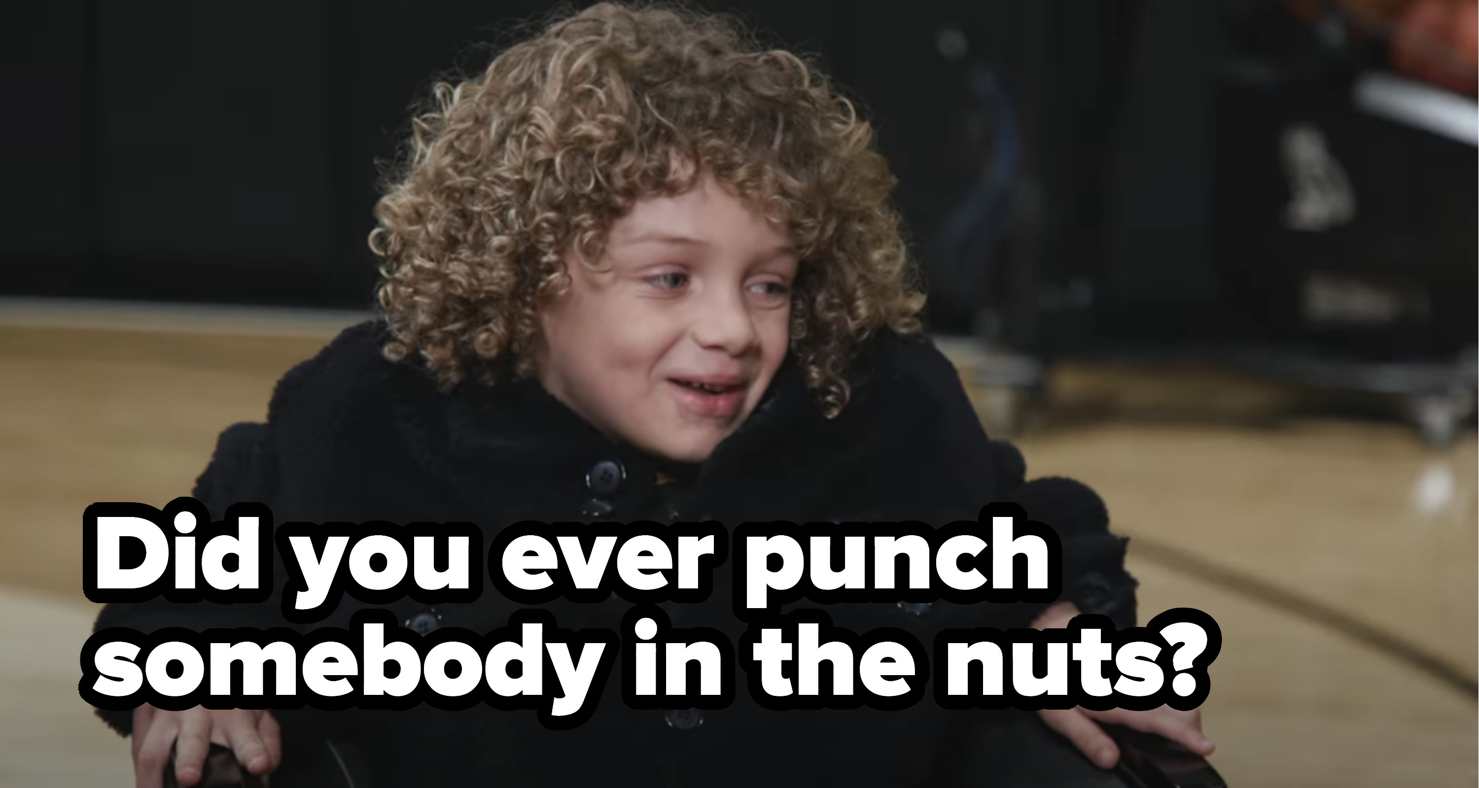 The interviewer asked &quot;Did you ever punch somebody in the nuts?&quot;
