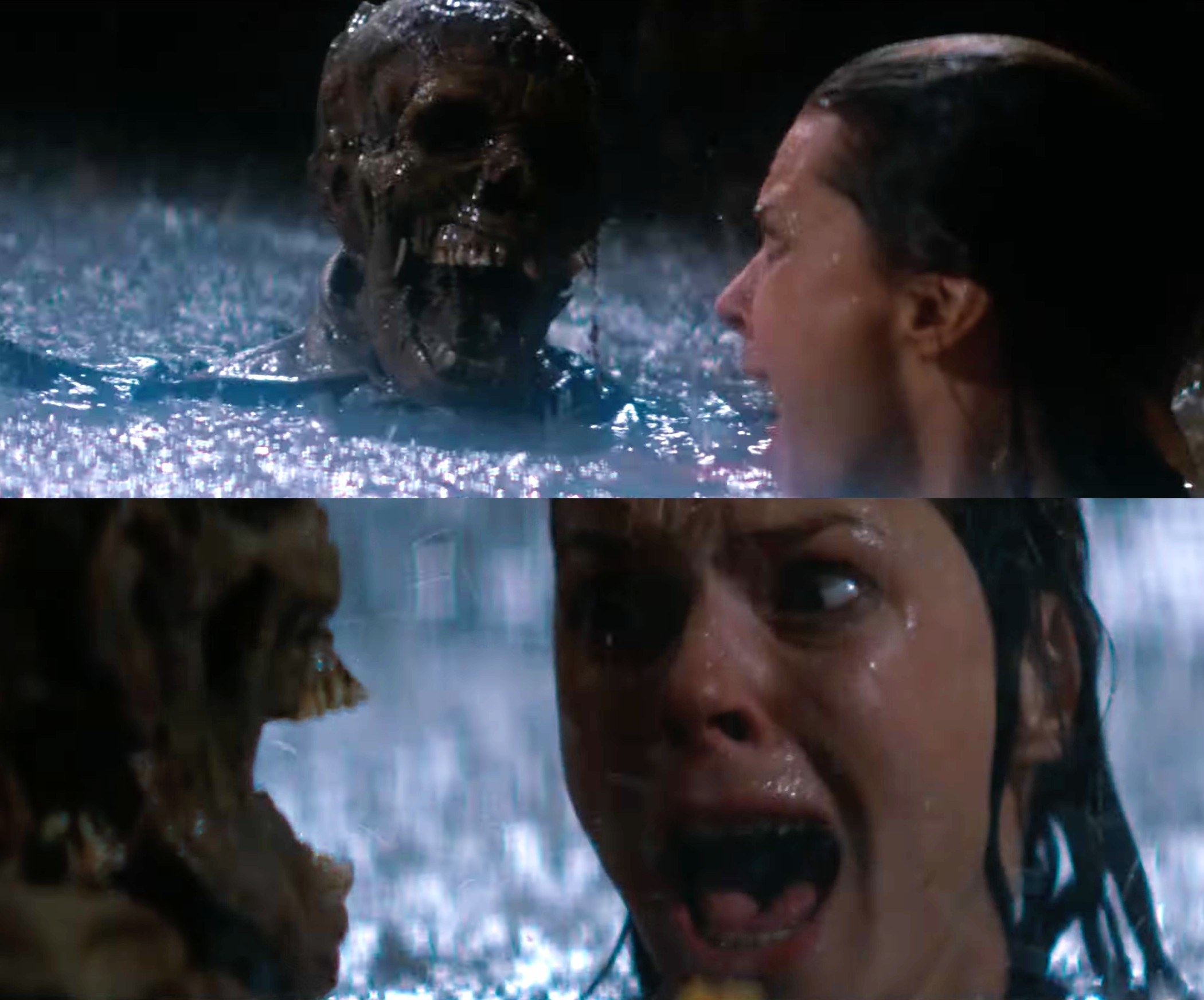 jobeth williams reacting to skeletons in the pool in poltergeist