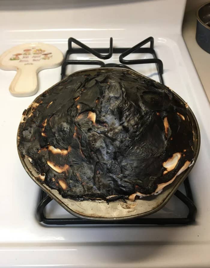 A burnt meringue