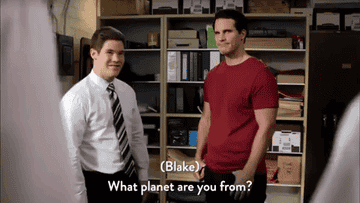 white man asking &quot;What planet are you from?&quot;