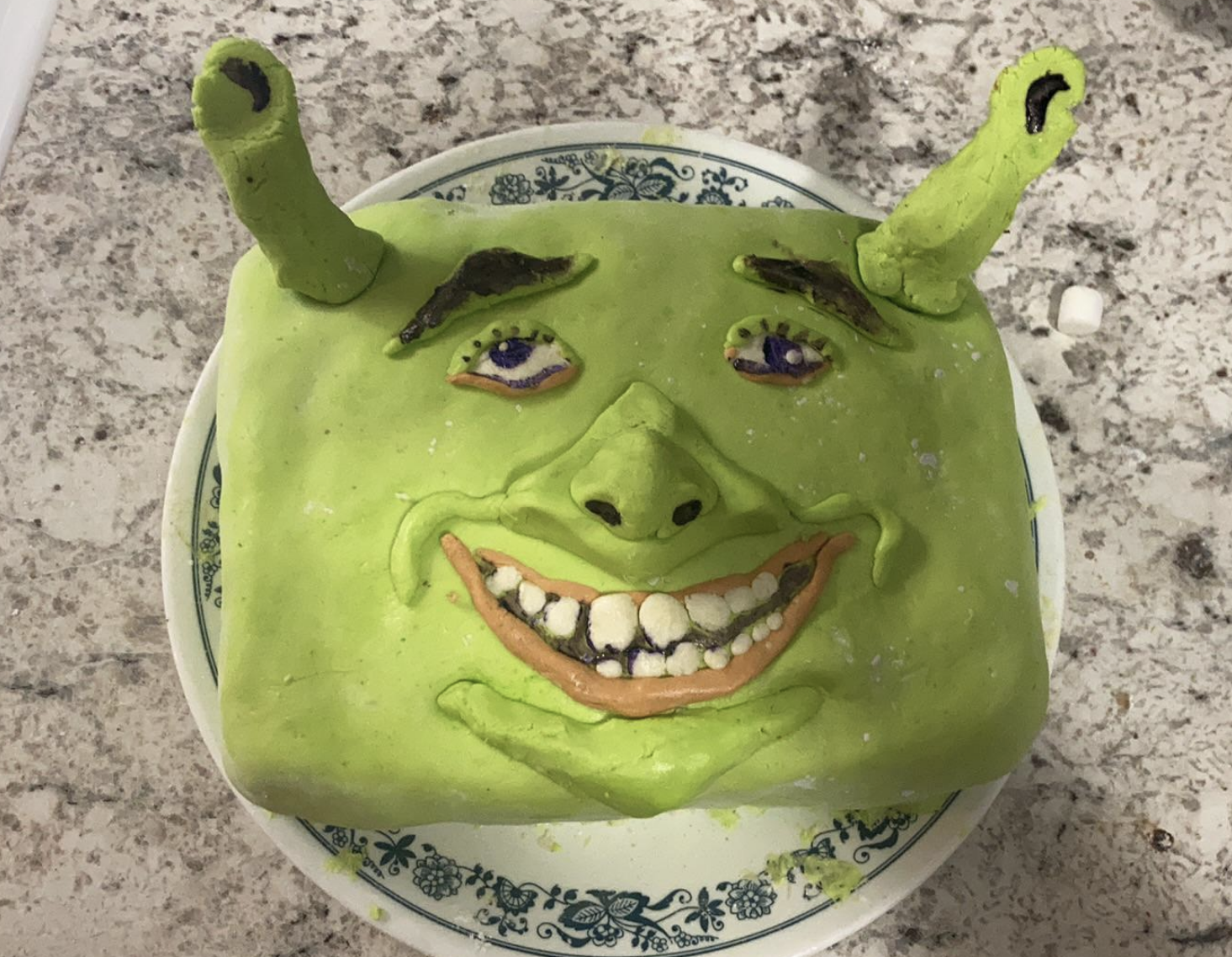 A Shrek cake