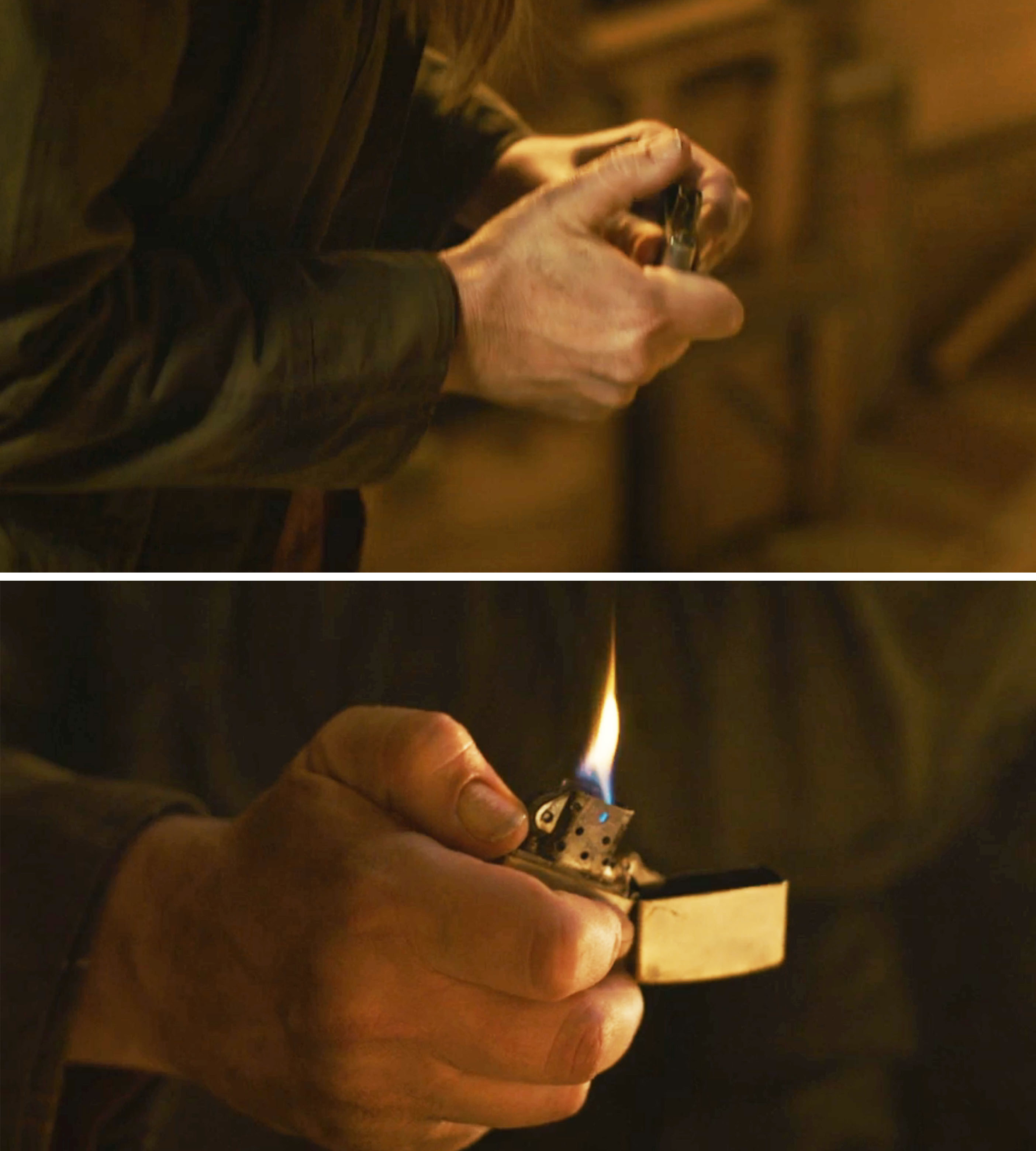 A close-up of Tess&#x27;s silver lighter