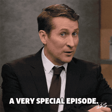 white man saying &quot;a very special episode&quot; slowly