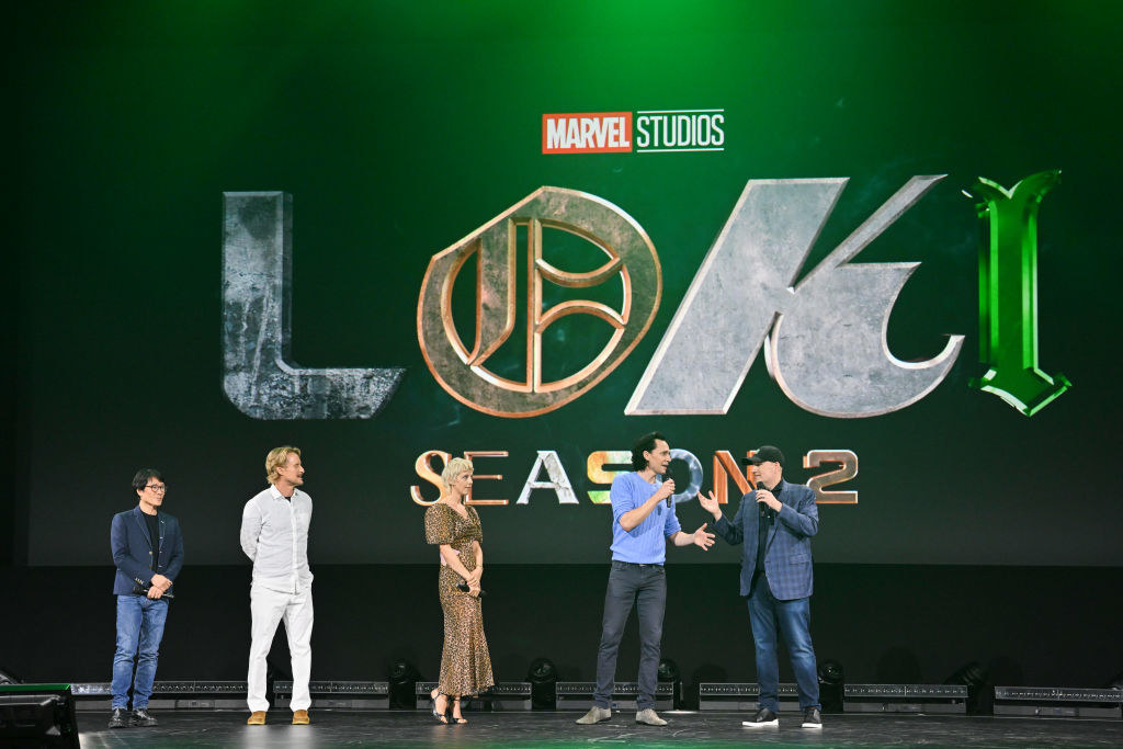 The cast of Loki onstage
