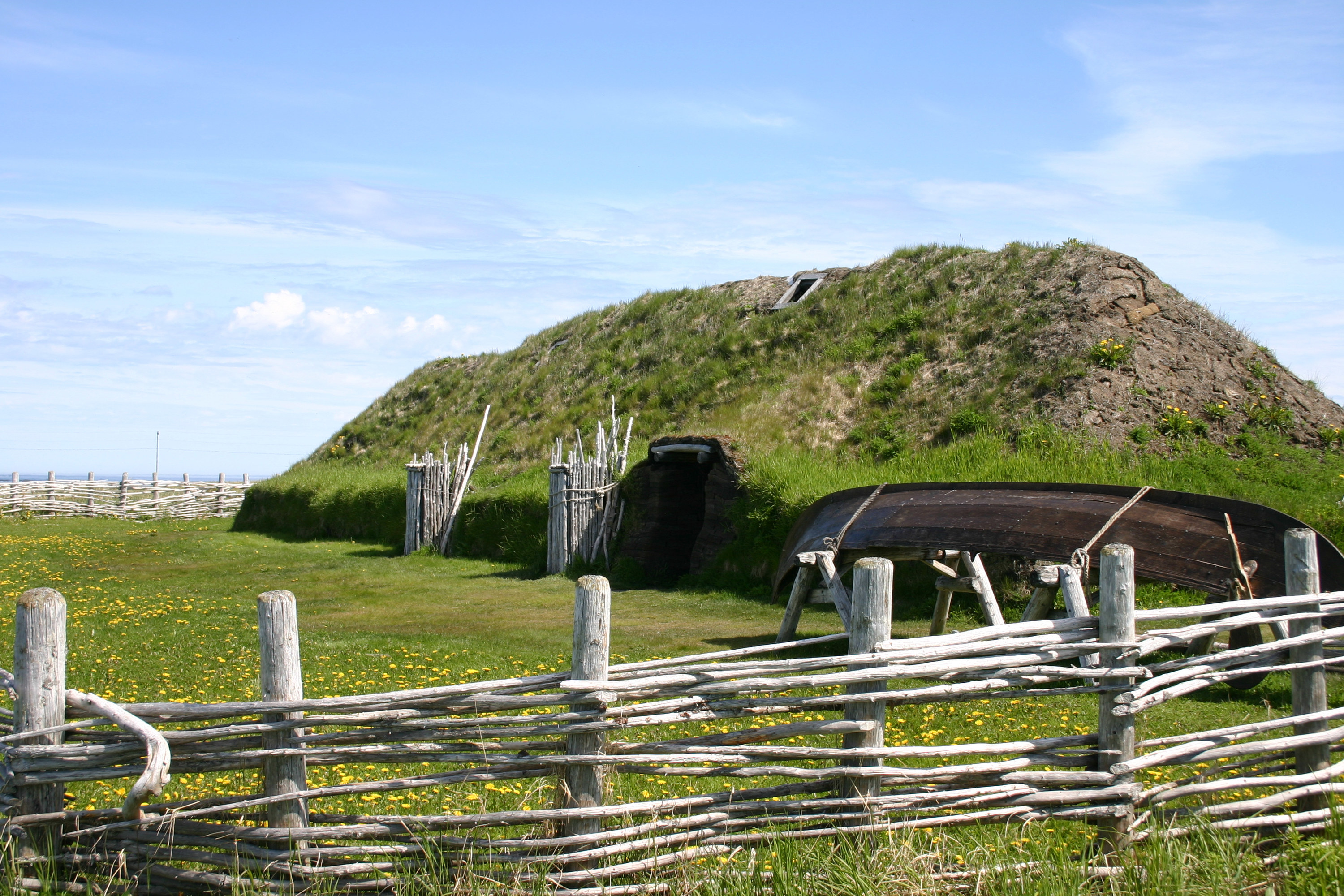 an ancient settlement in L’Anse Aux Meadows National Historic Site