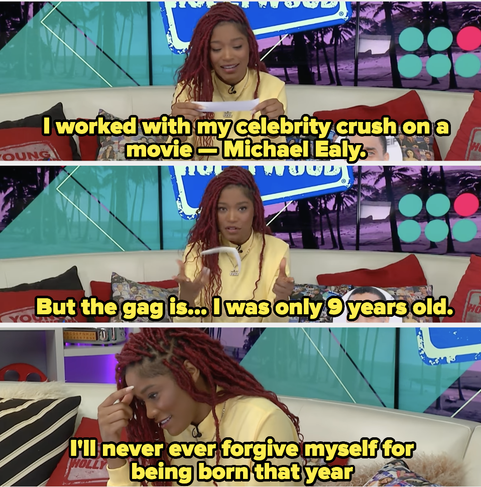 Keke Palmer talking about celebrity crush Michael Ealy and how she worked with him at 9 years old